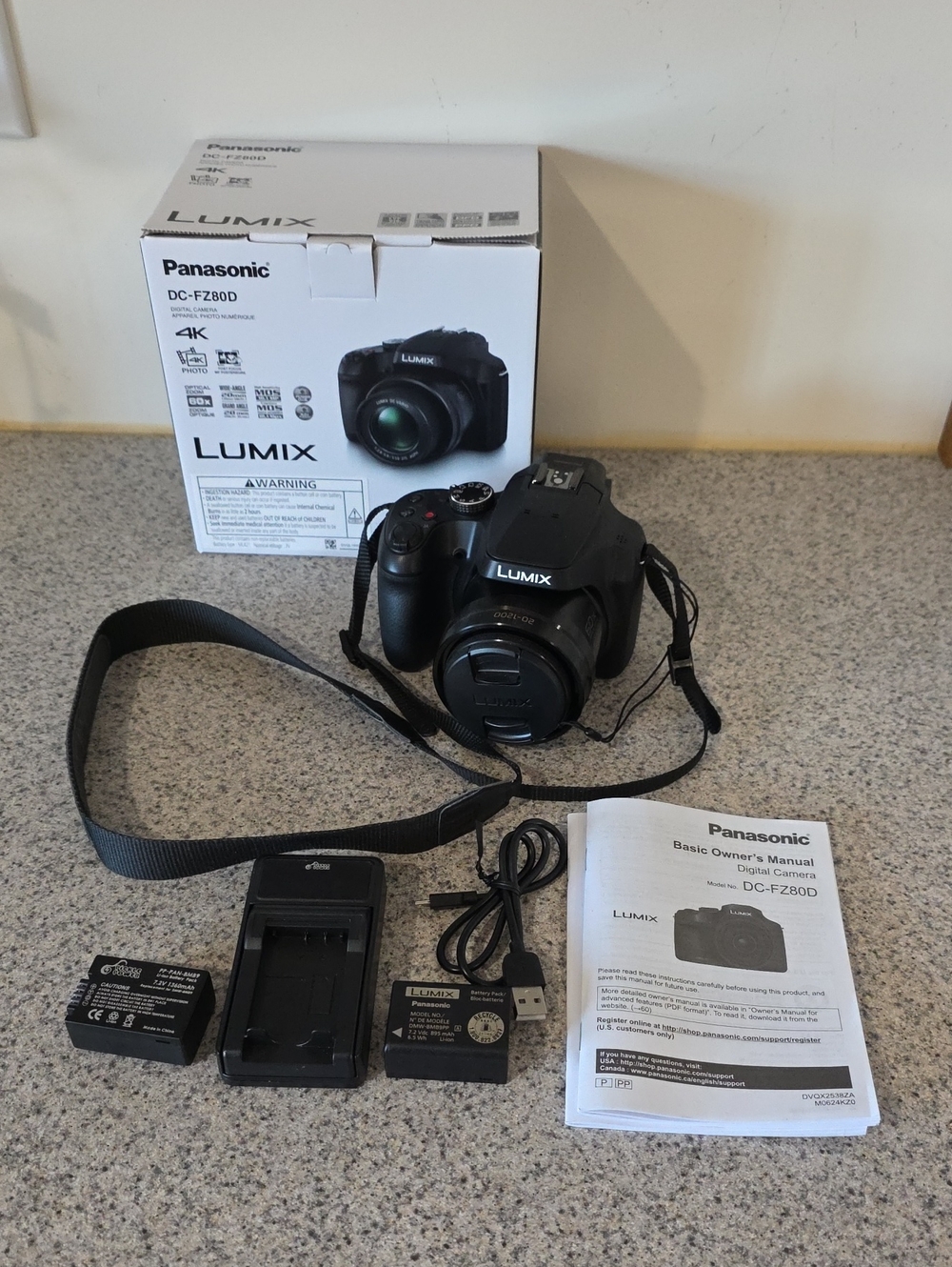 Panasonic LUMIX DC-FZ80 Digital Camera in Black with Accessories